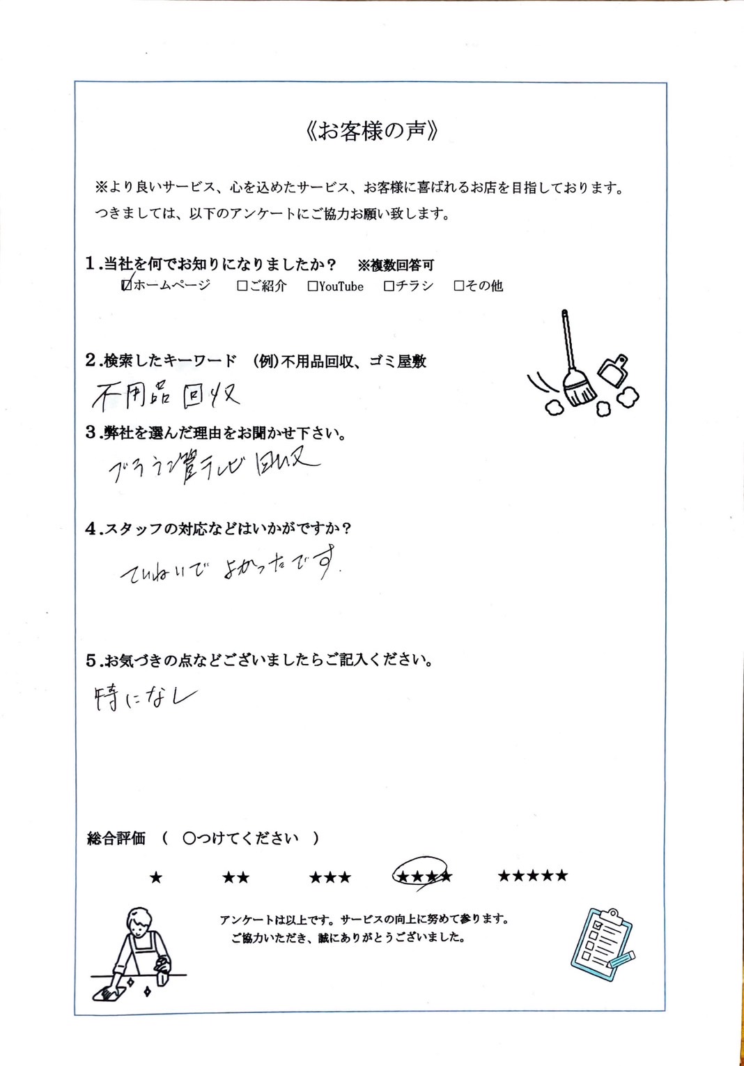 アンケート