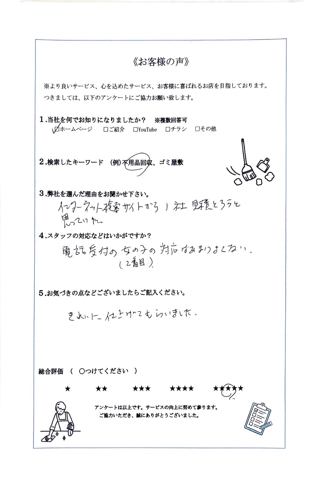 アンケート