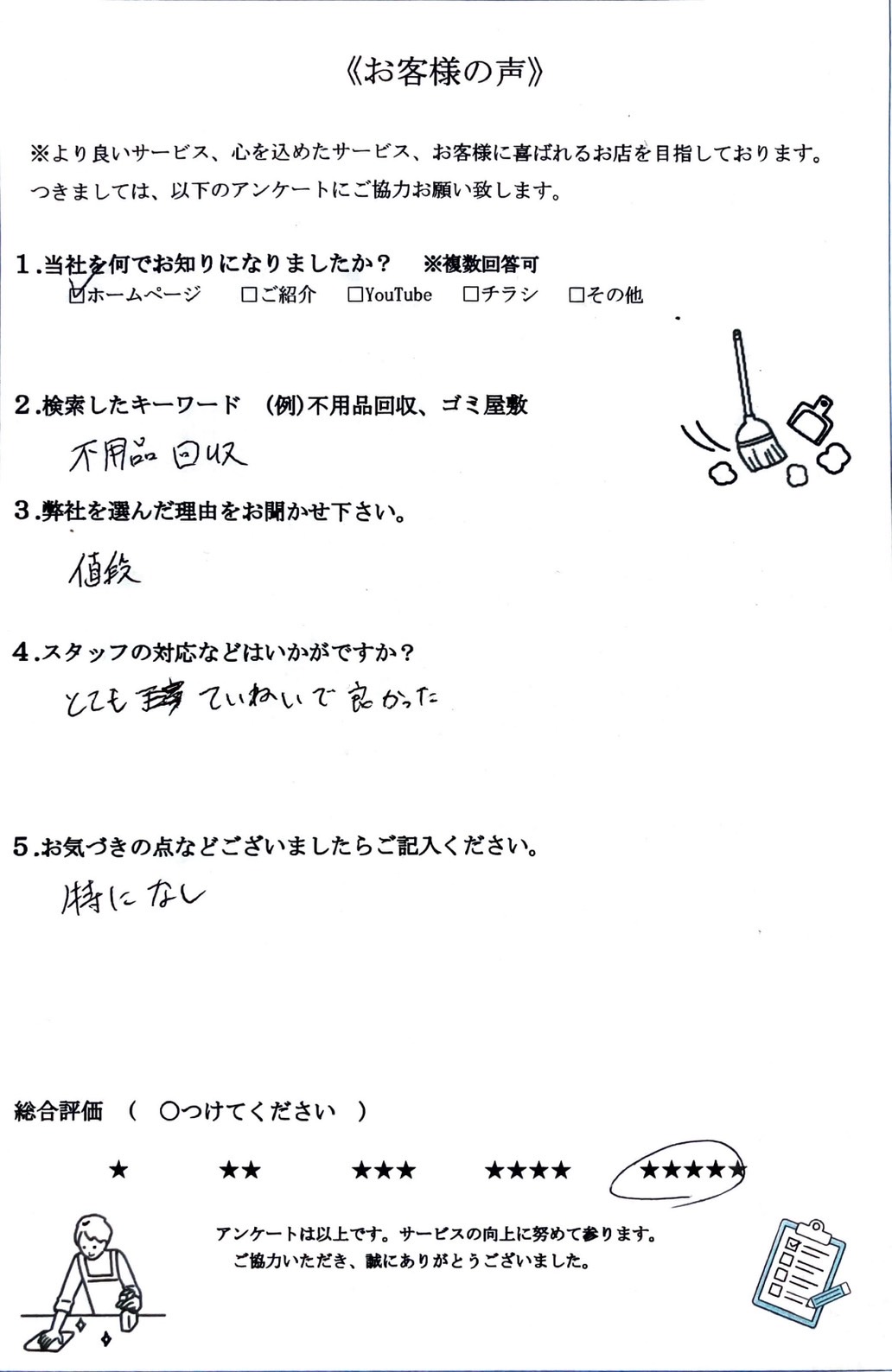 アンケート