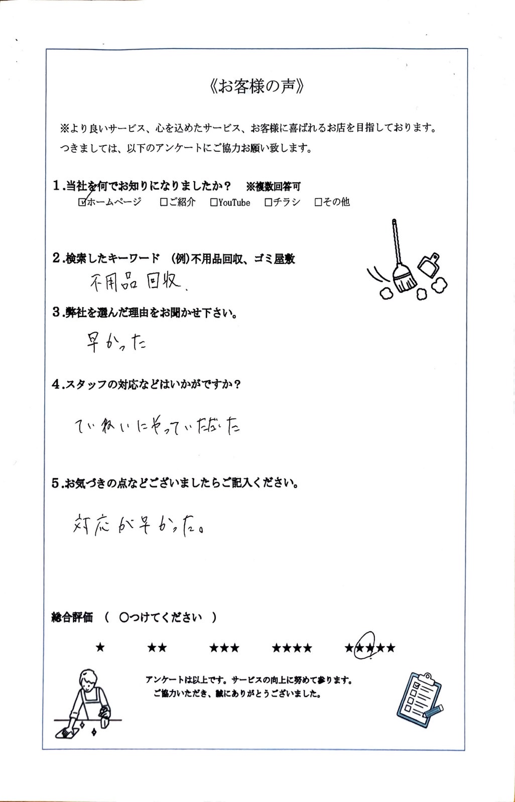 アンケート