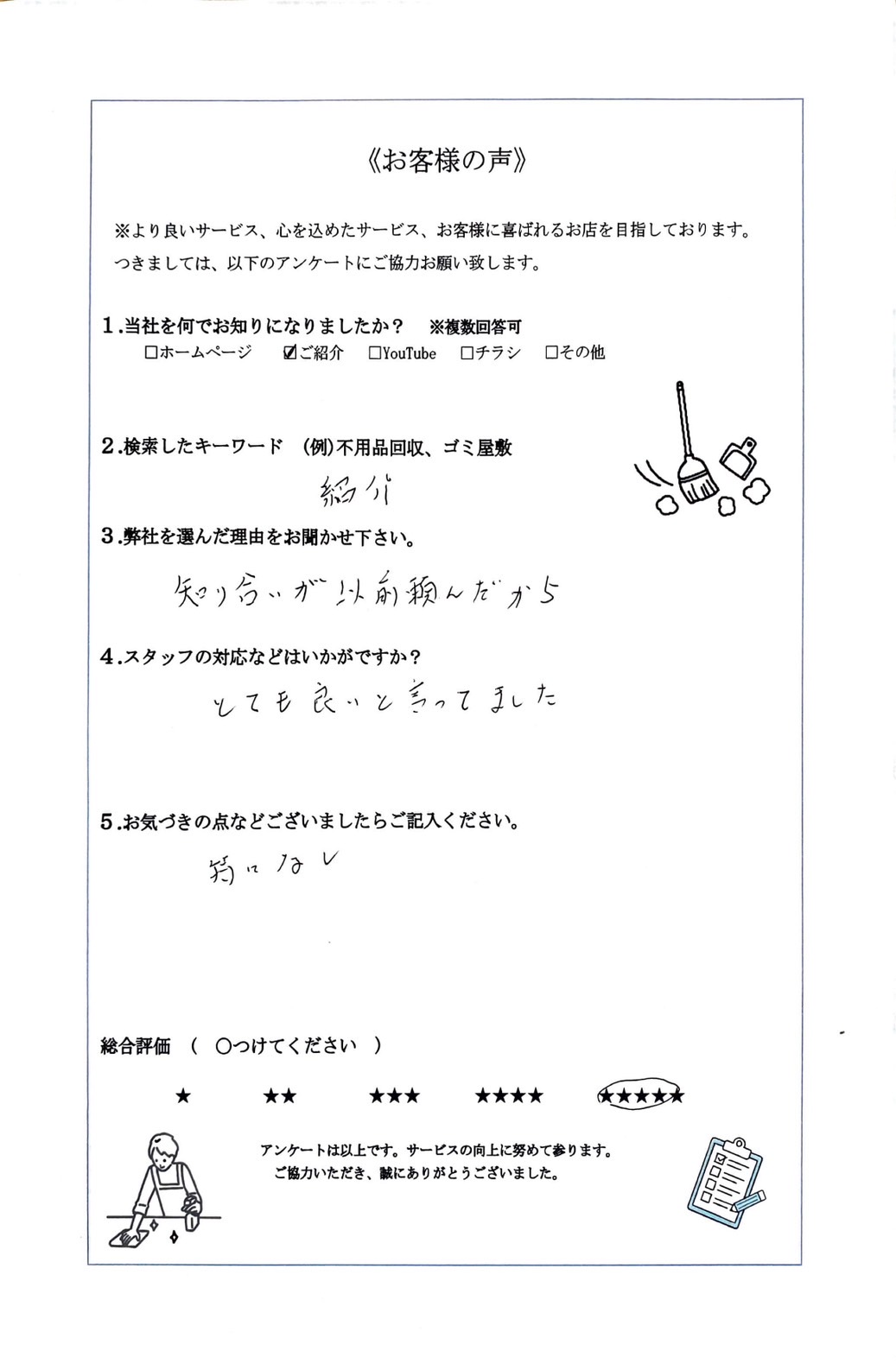 アンケート