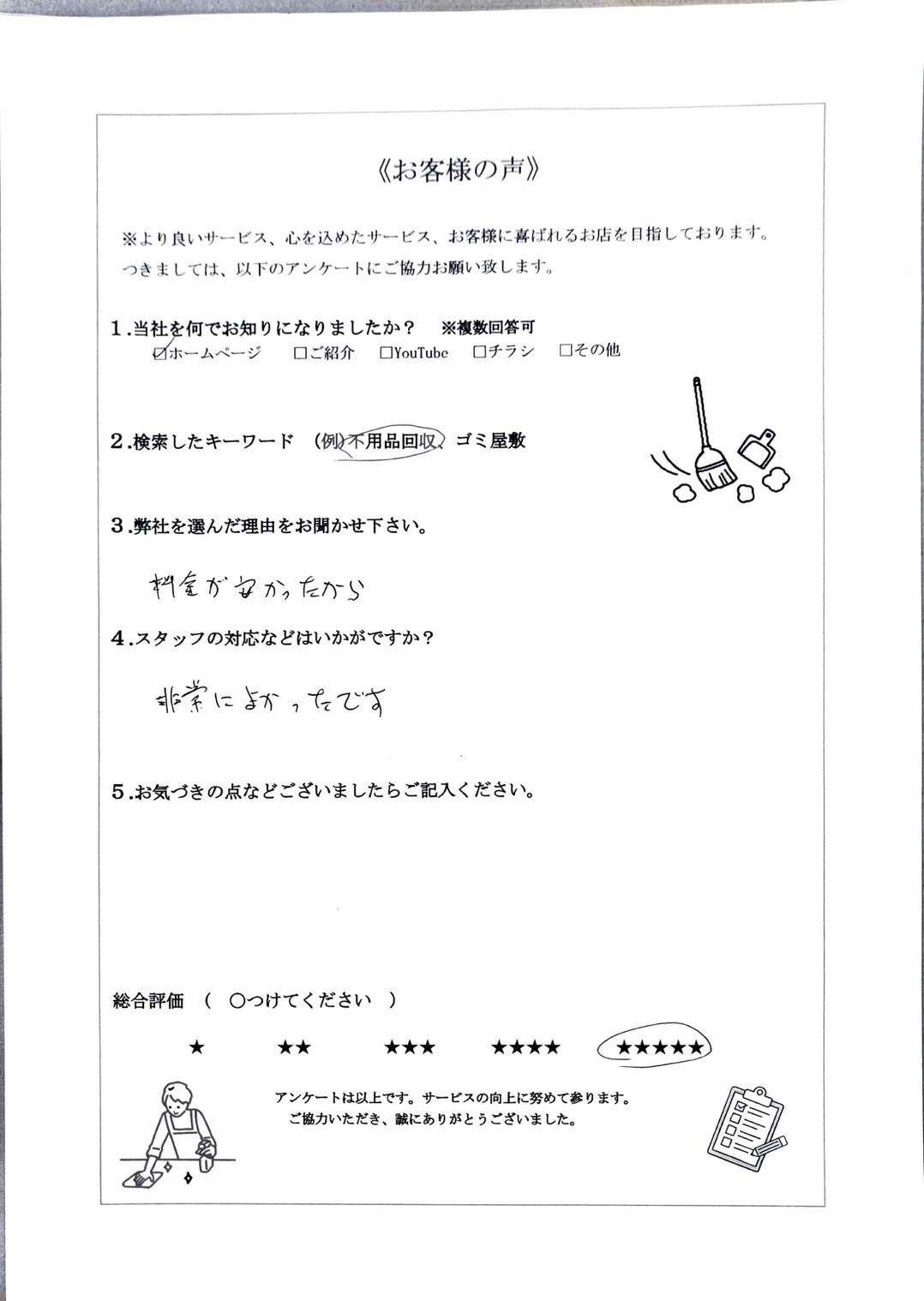 アンケート