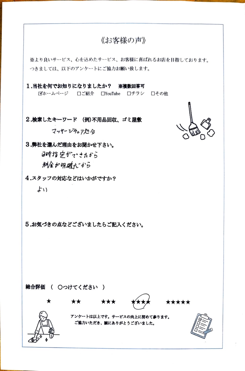 アンケート