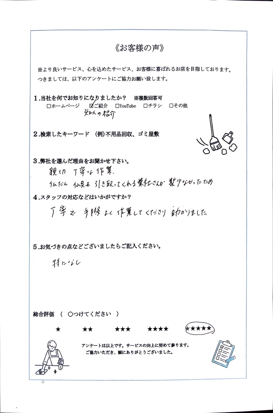 アンケート