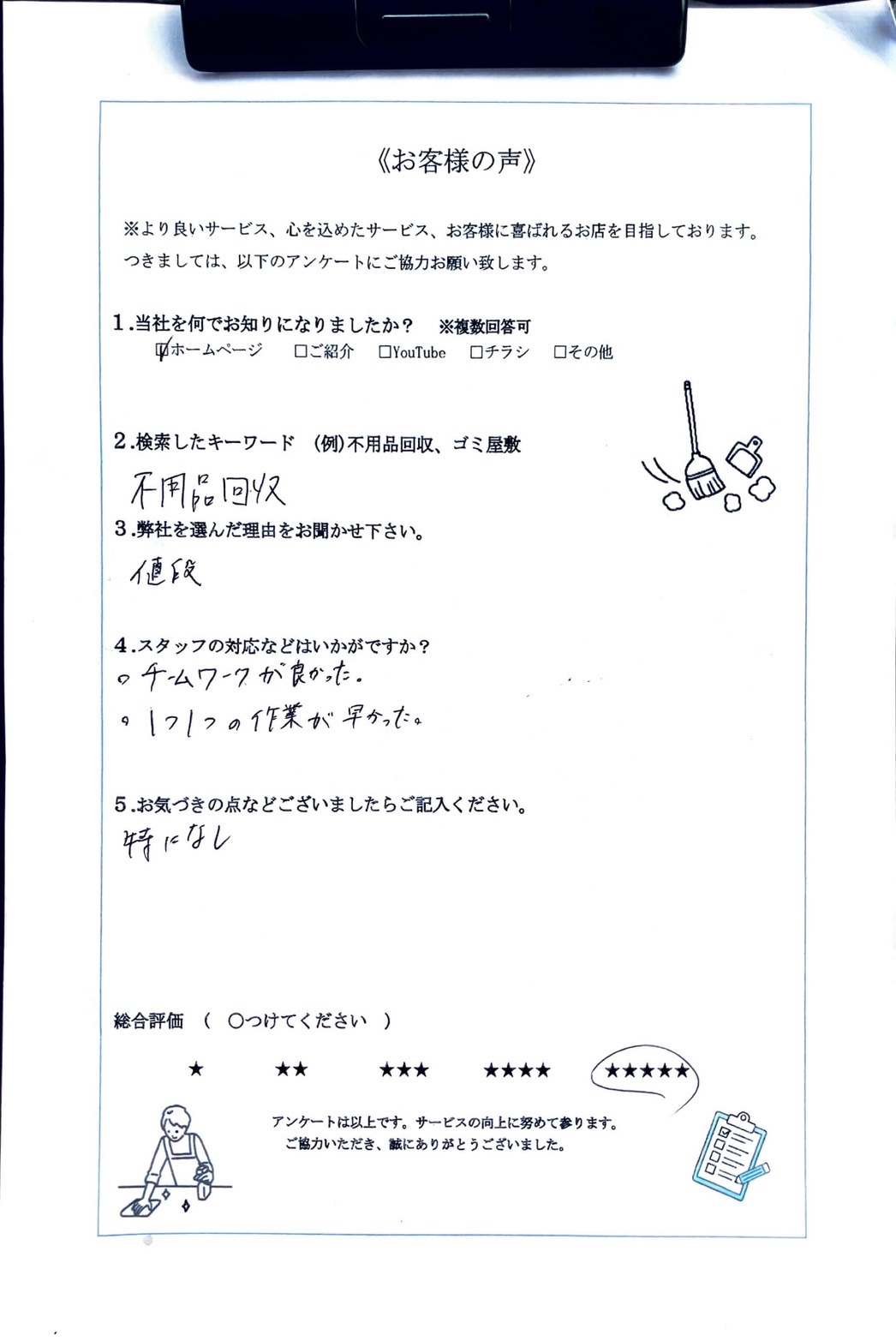 アンケート