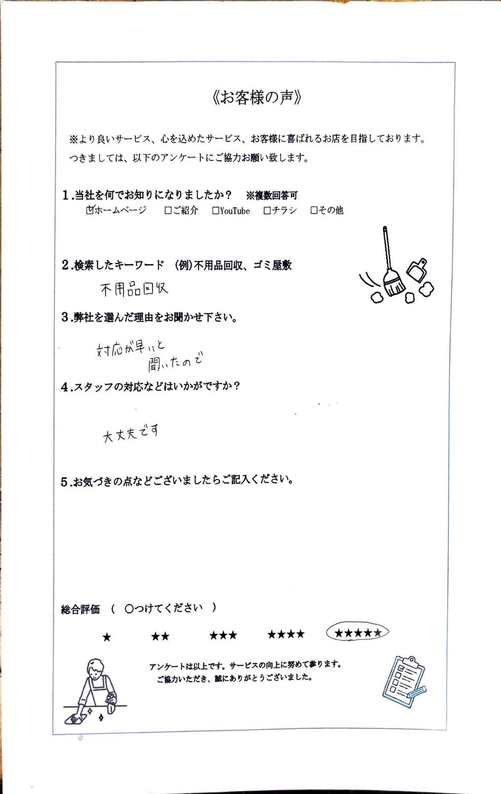 アンケート