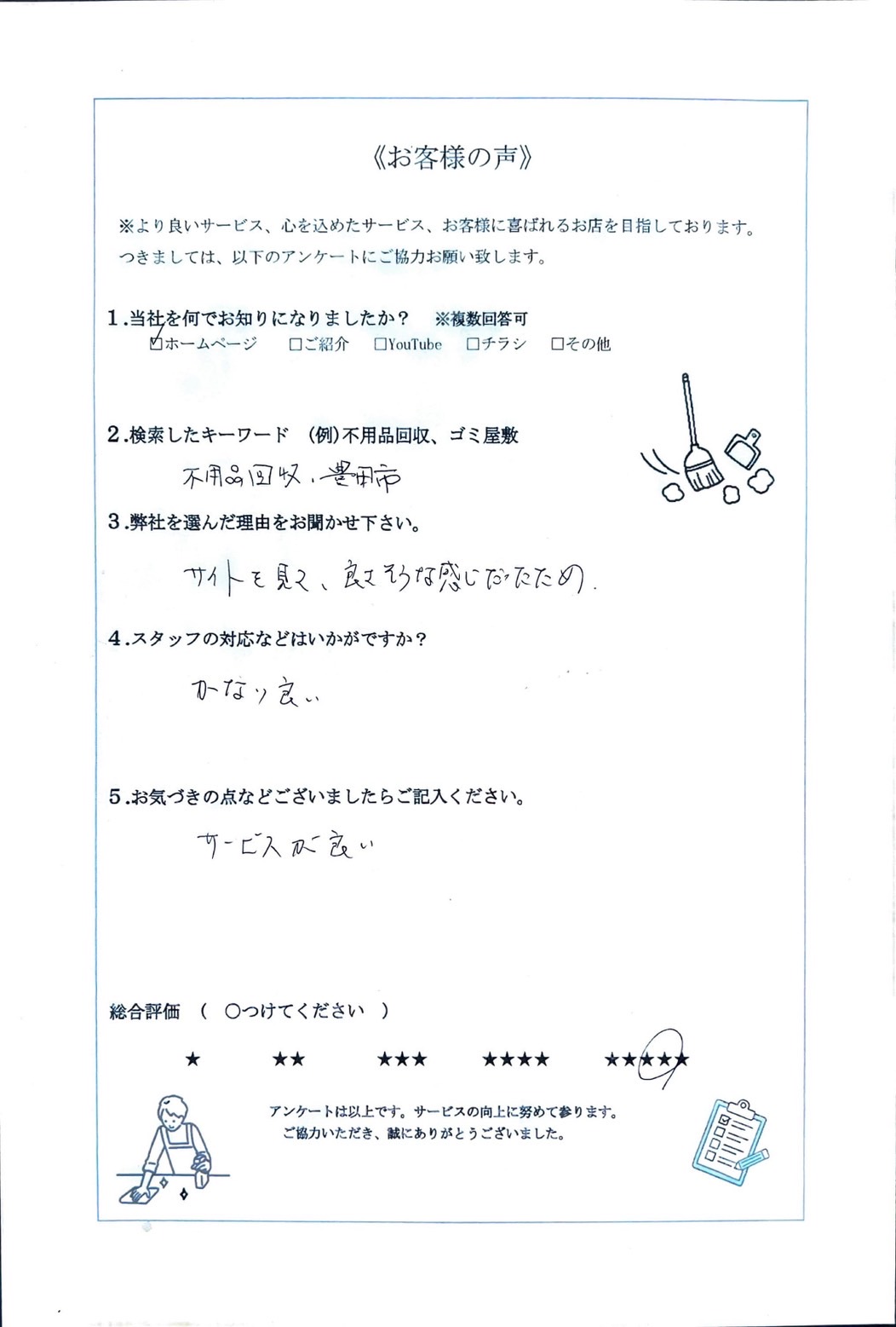 アンケート