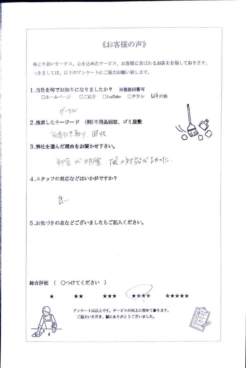 アンケート