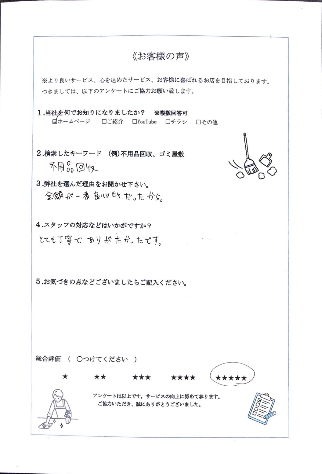 アンケート