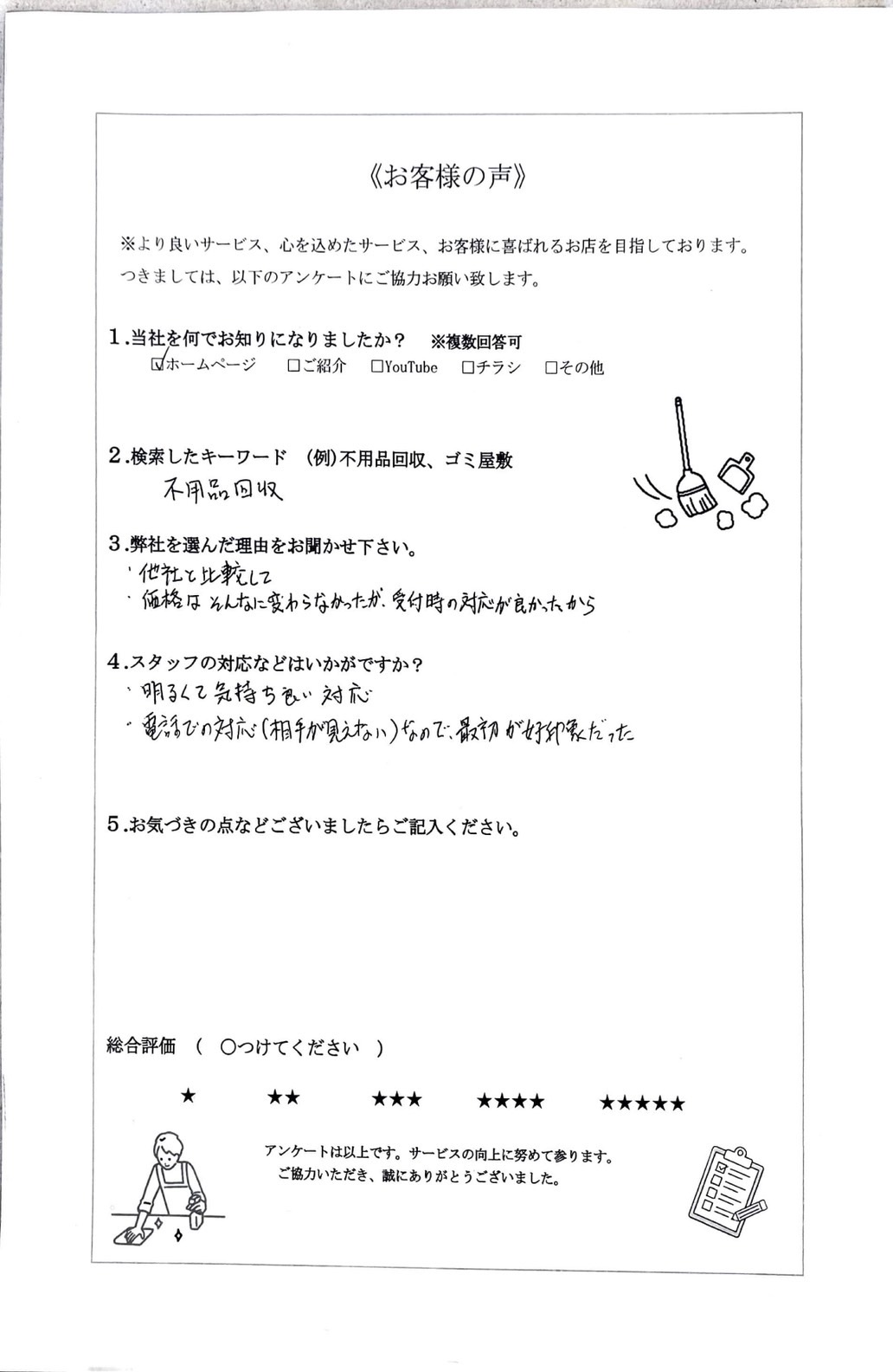 アンケート