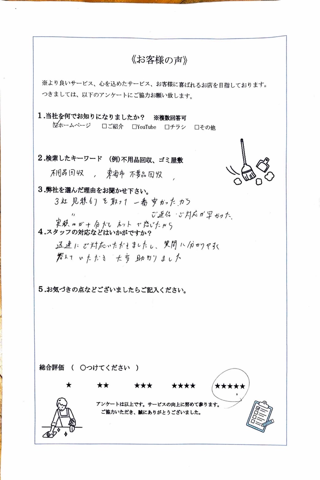 アンケート