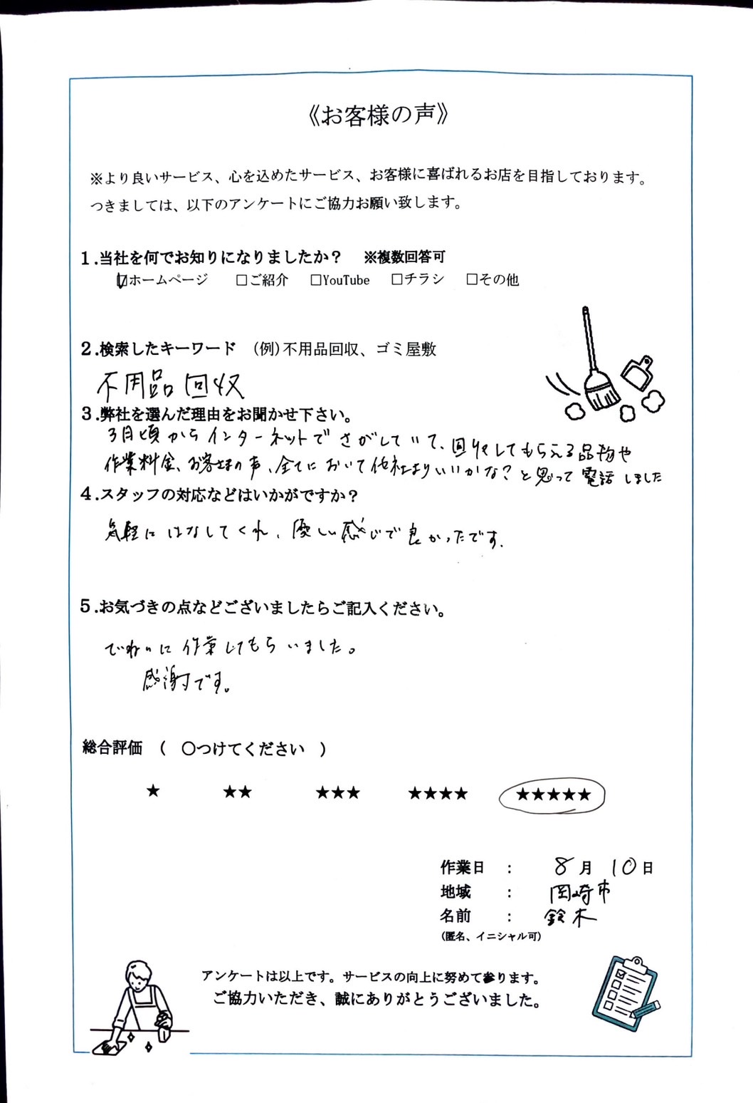 アンケート