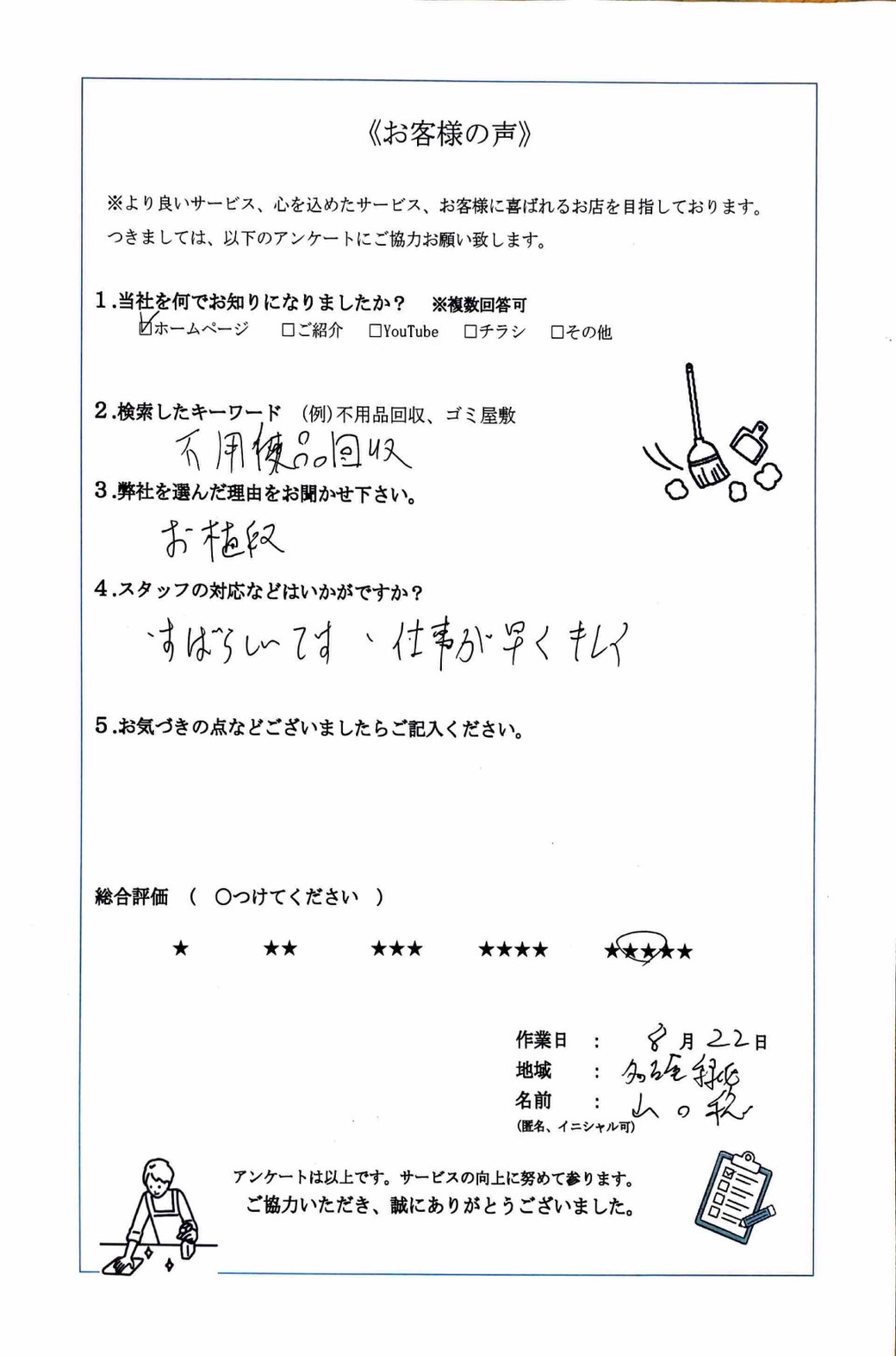 アンケート
