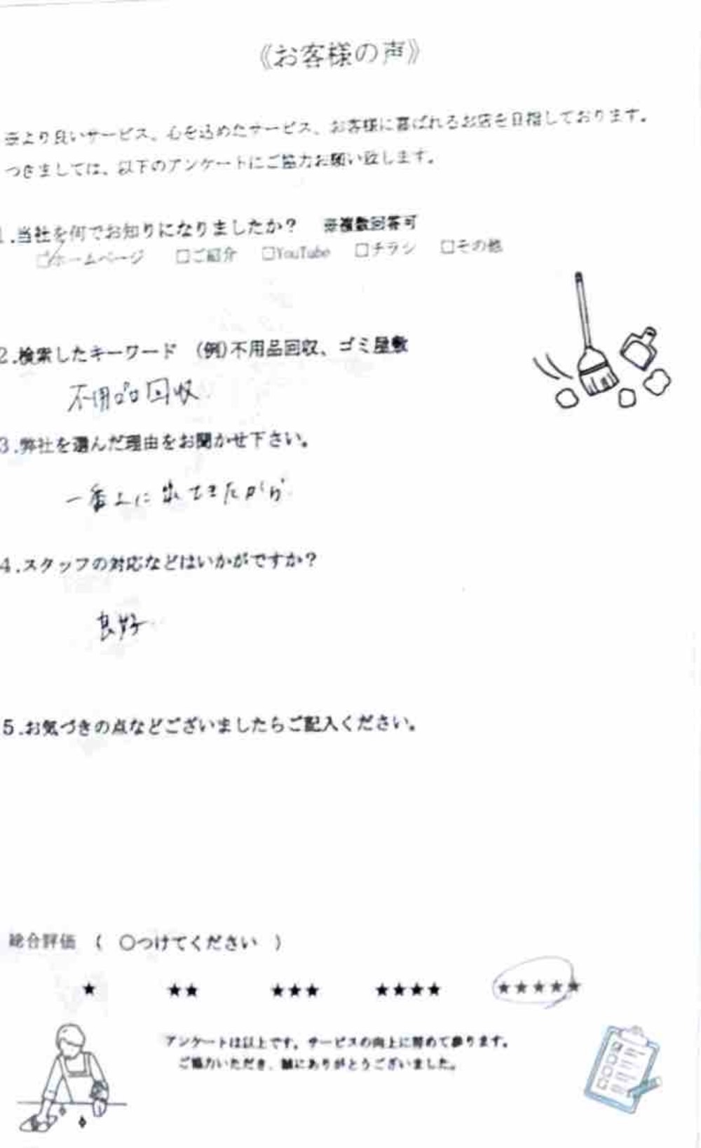 アンケート