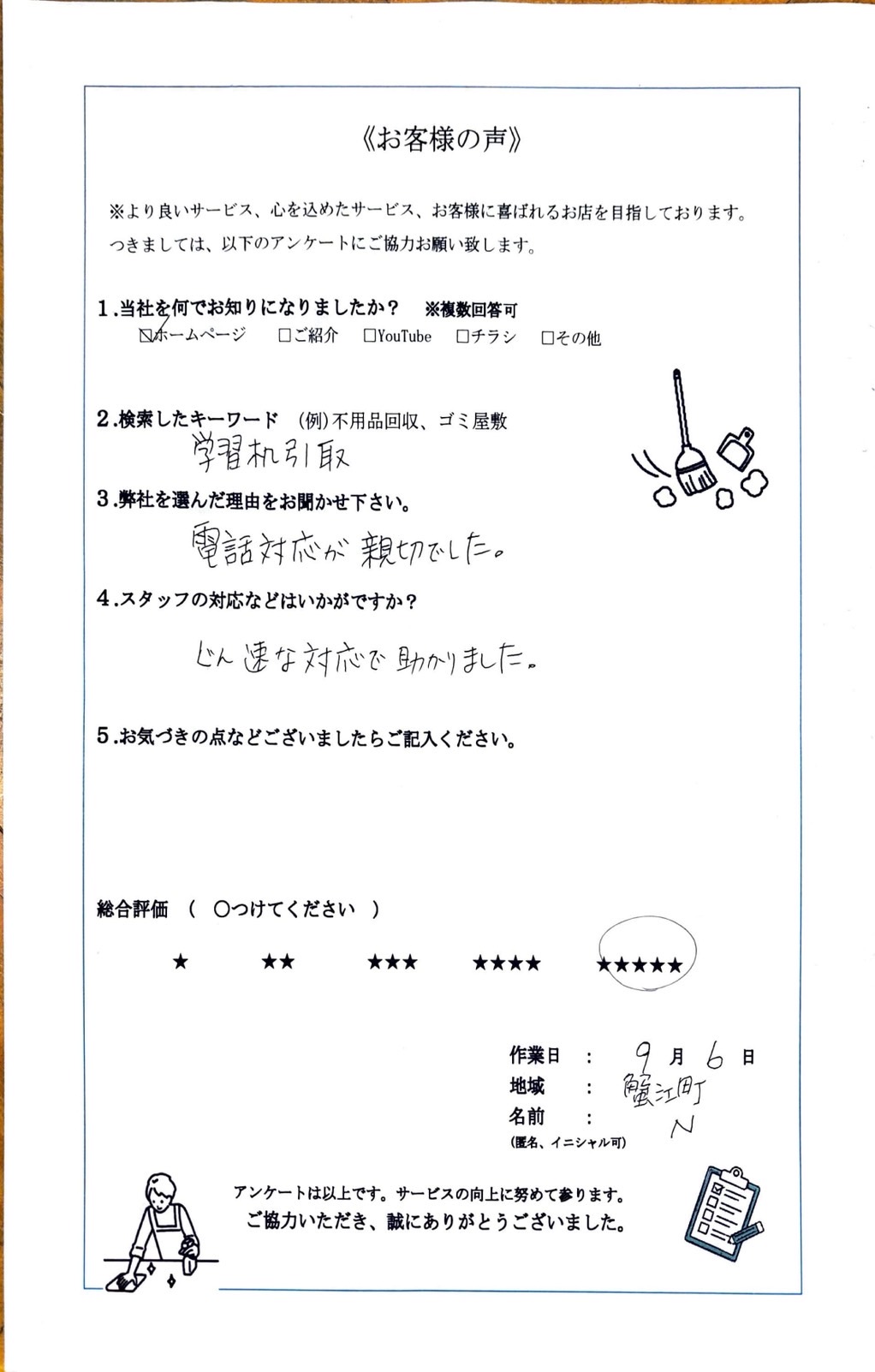 アンケート