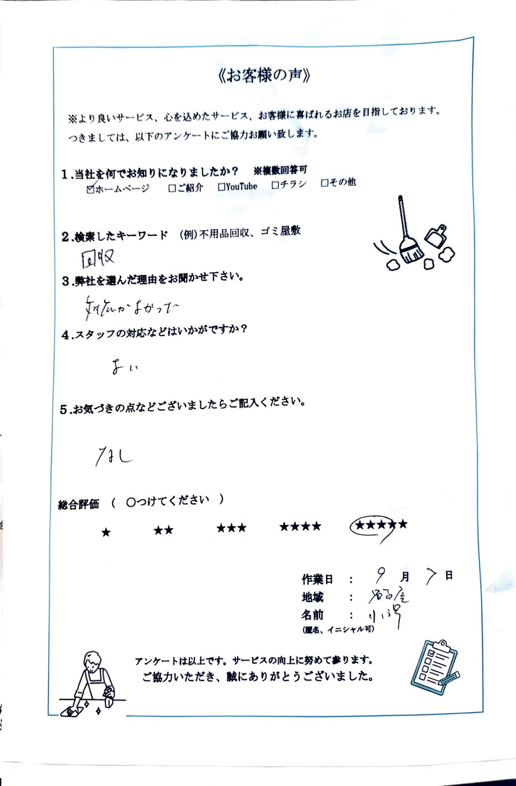 アンケート