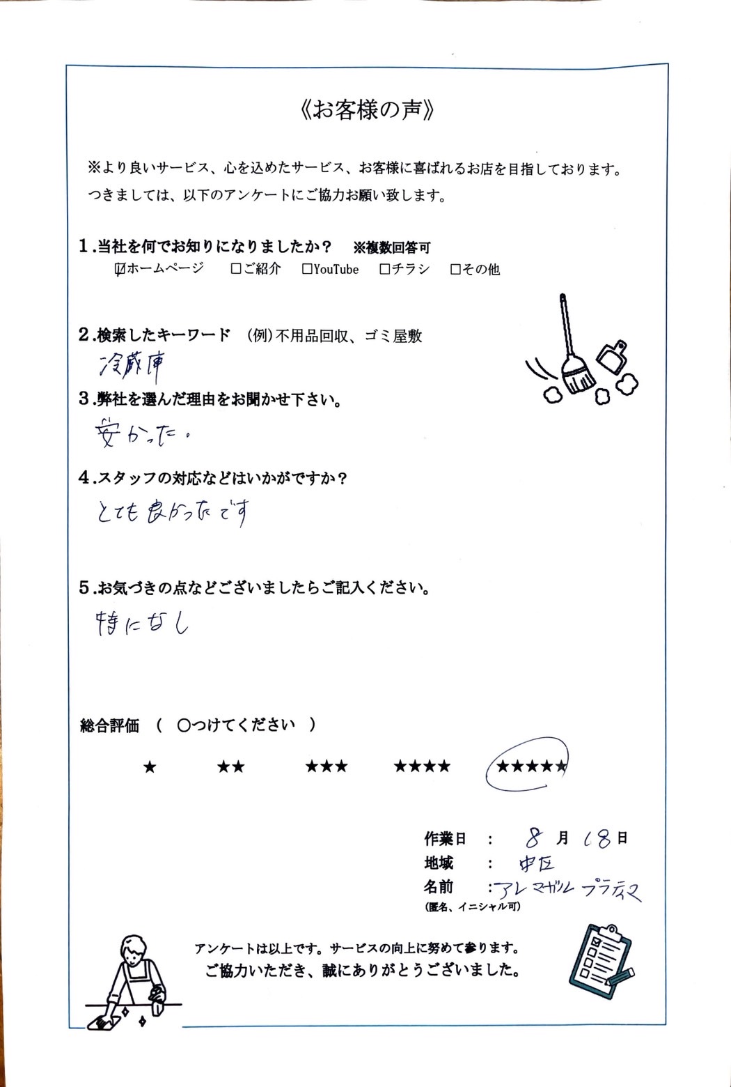 アンケート