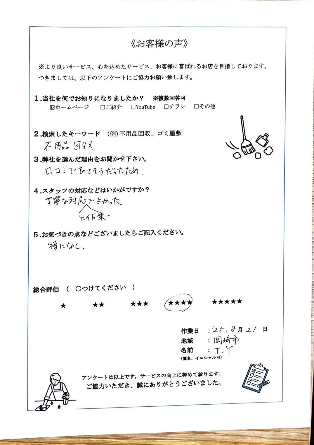 アンケート