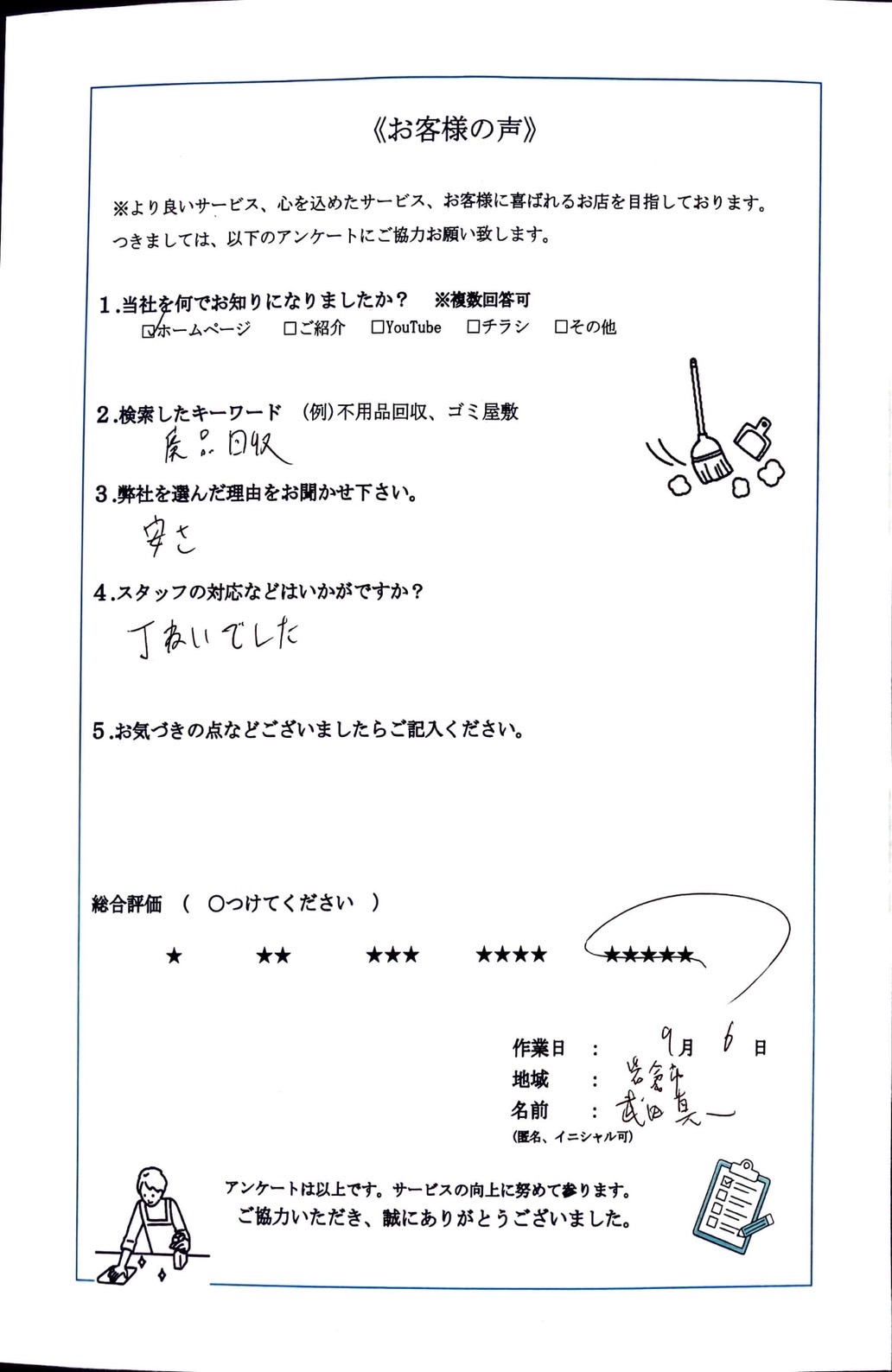 アンケート