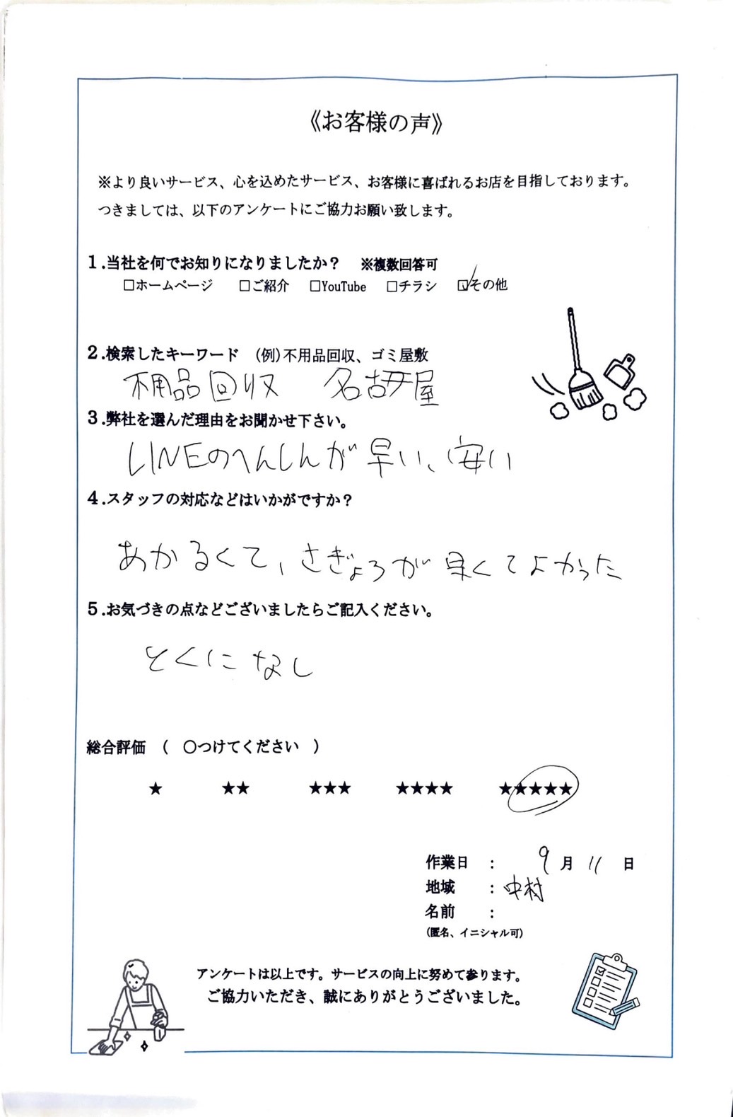 アンケート