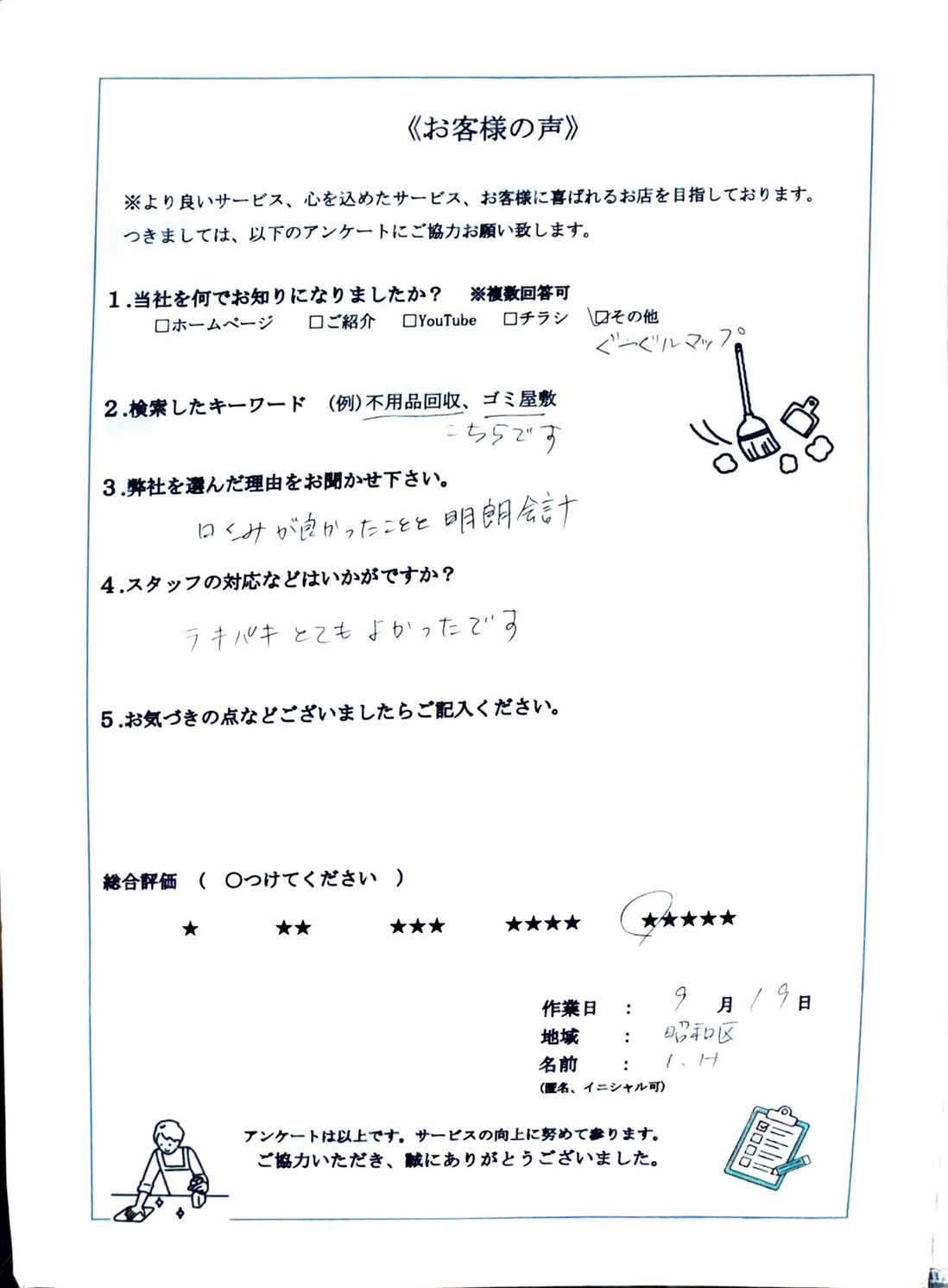 アンケート