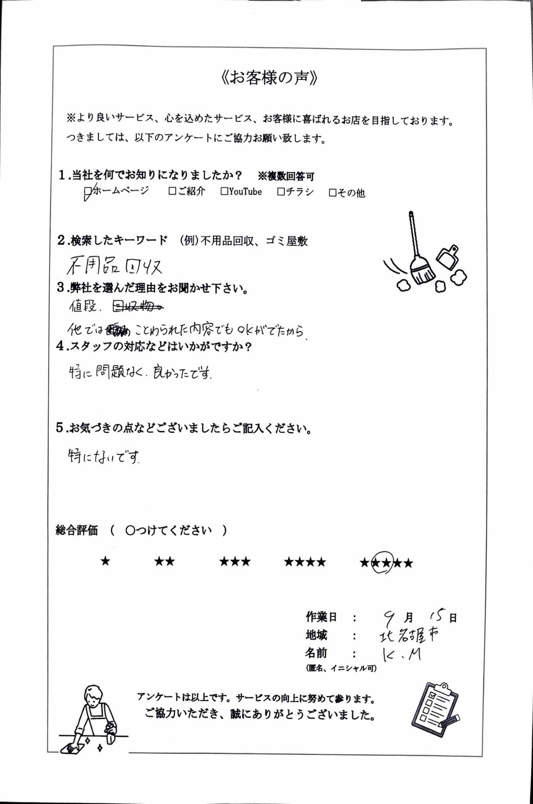 アンケート