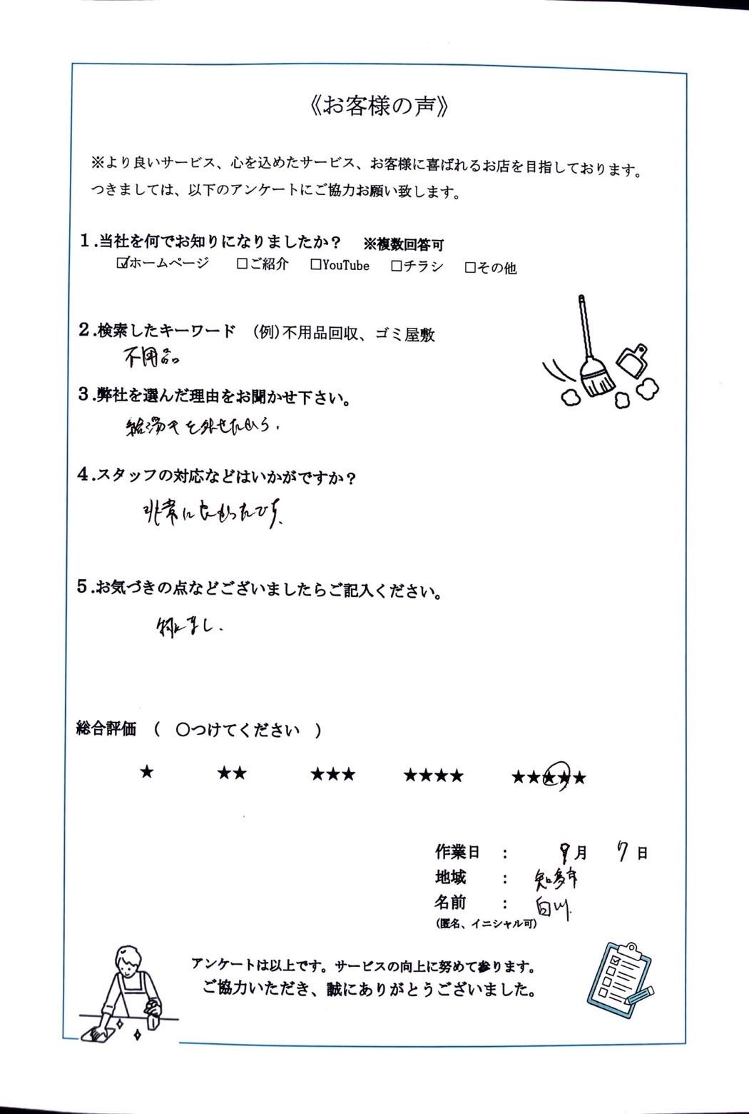 アンケート