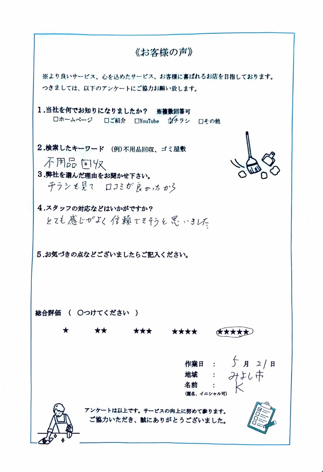 アンケート